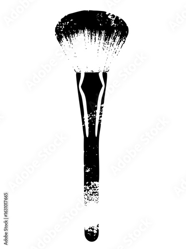 Vector Elegant makeup brush in monochrome style.