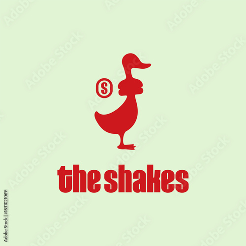 Smash burger logo illustration, the goose that swallowed the burger