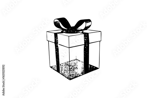 Vector Detailed of a gift box with a bow.
