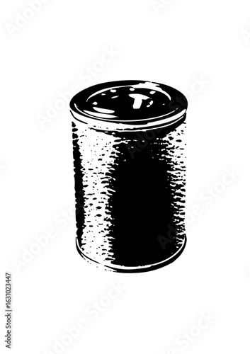 Vector Detailed of a chilled beverage can with condensation.