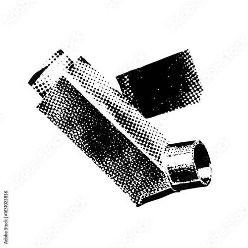 Vector Abstract cylindrical shapes intersect in a dynamic composition.