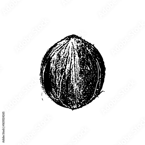 Vector Detailed of a textured watermelon slice.