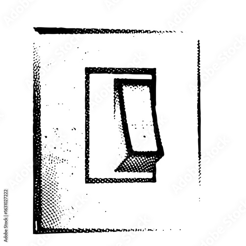 Vector Abstract vector of a recessed shape with a diagonal .