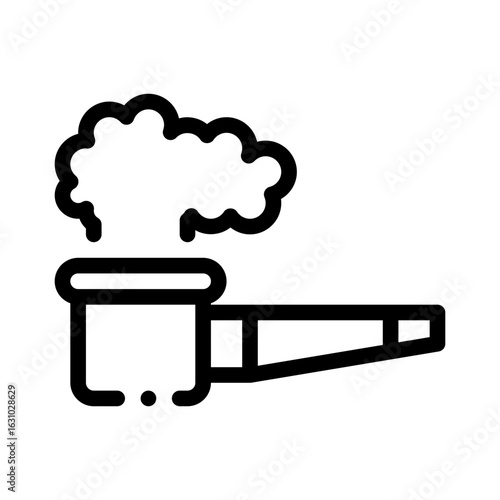 smoking pipe line icon