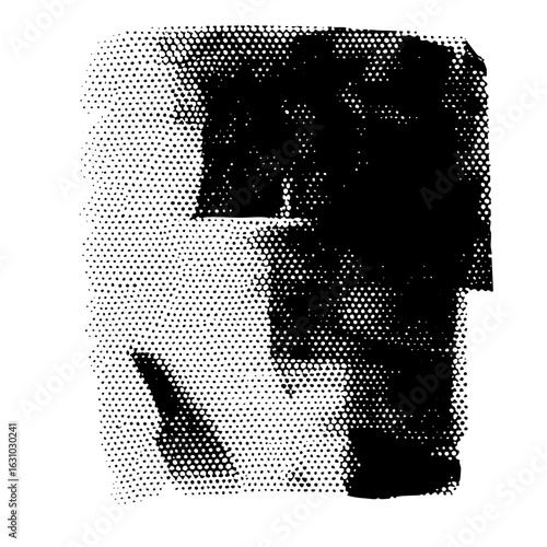 Vector Abstract halftone portrait of a man smoking