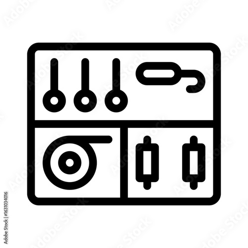sewing kit line icon