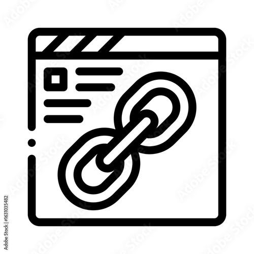 link building line icon