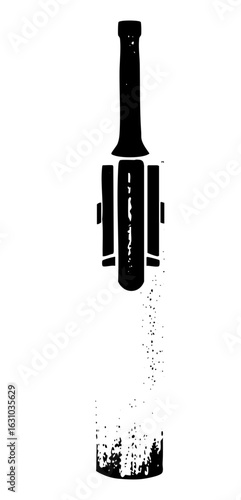 Vector Black silhouette of a popping champagne bottle with sparkling droplets.