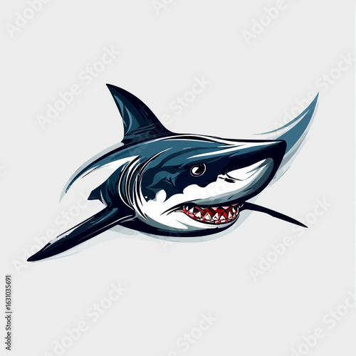 Angry Shark Logo Design Very cOOL