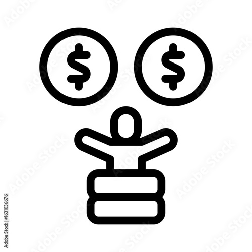 wealth line icon