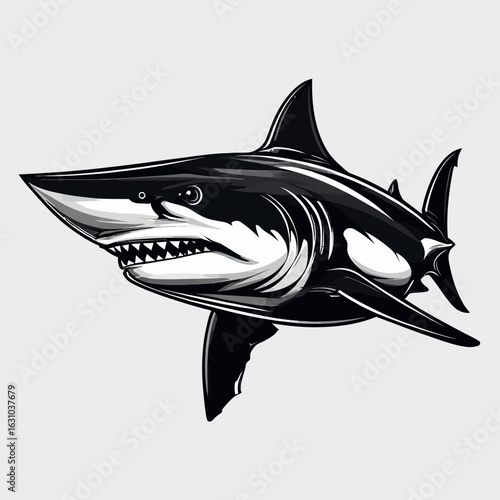 Angry Shark Logo Design Very cOOL
