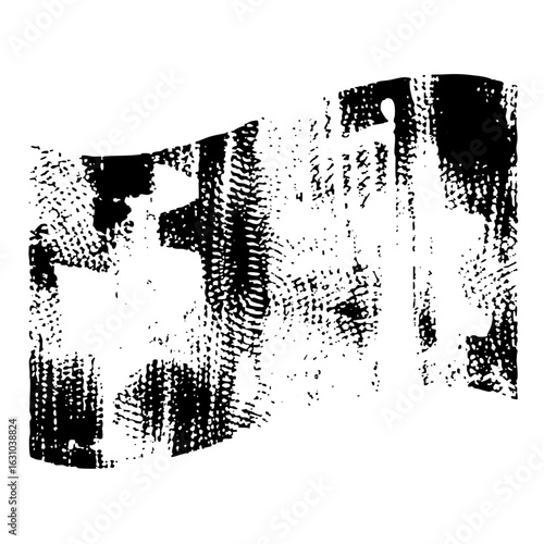 Vector Abstract distressed typographic featuring fragmented letterforms.