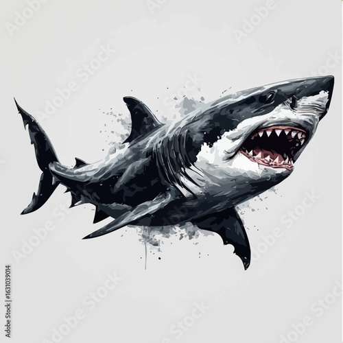 Angry Shark Logo Design Very cOOL
