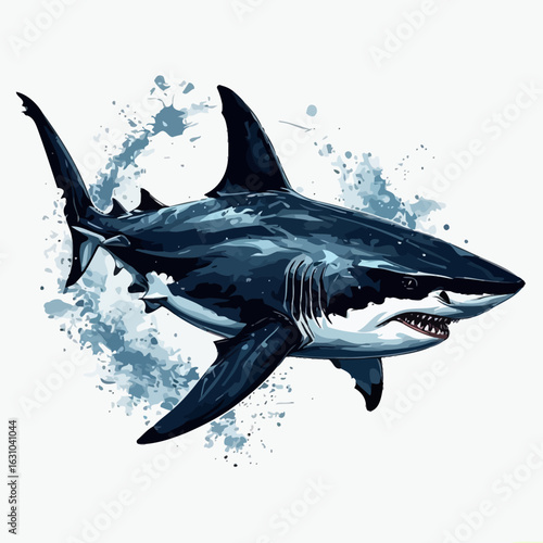 Angry Shark Logo Design Very cOOL