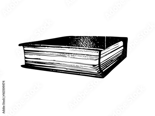 Vector Vintage book with layered pages