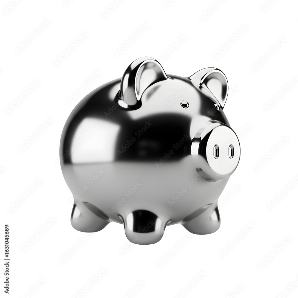 3D Silver Piggy Bank Icon - Money Saving, Financial Planning, Investment, Wealth, Prosperity, Budgeting, Finance, Future, Investment Growth 3D Silver Piggy Bank Icon - Money Saving, Financial Planning, Investment, Wealth, Prosperity, Budgeting, Finance, Future, Investment Growth