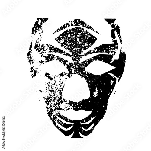 Vector Abstract tribal mask with geometric .