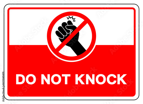 Do Not Knock Symbol Sign ,Vector Illustration, Isolate On White Background Label.EPS10