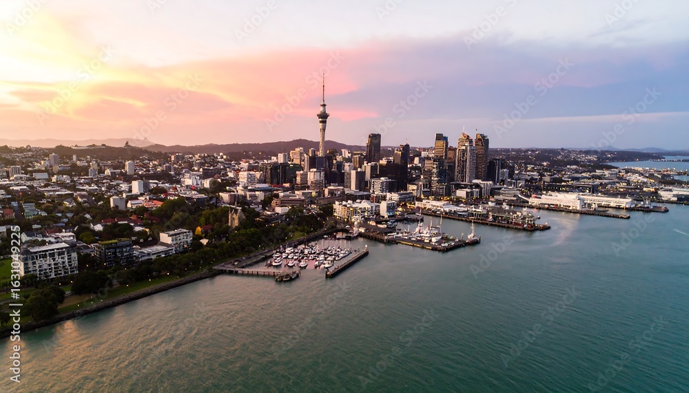 Fototapeta premium City skyline at sunset (2)