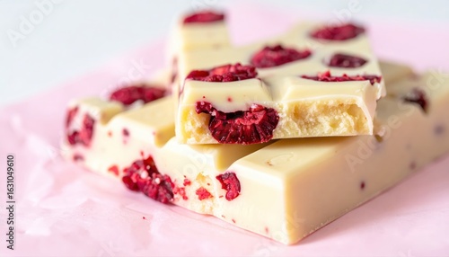 Wallpaper Mural Delicious white chocolate with dried berries a food photography macro for packaging or dessert menu Torontodigital.ca