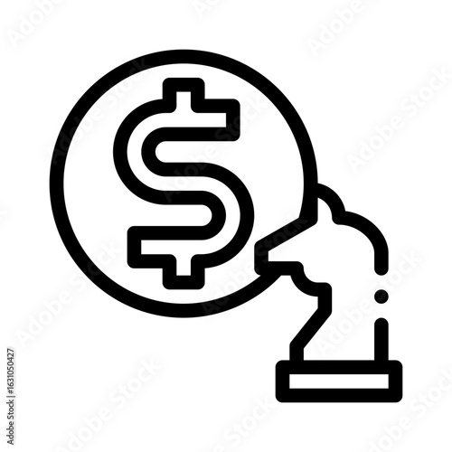 monetization line icon