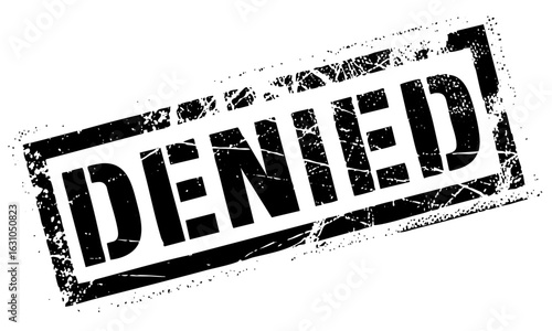 Vector Grunge Stamp with the Word Denied