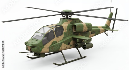 Military helicopter image for design purposes