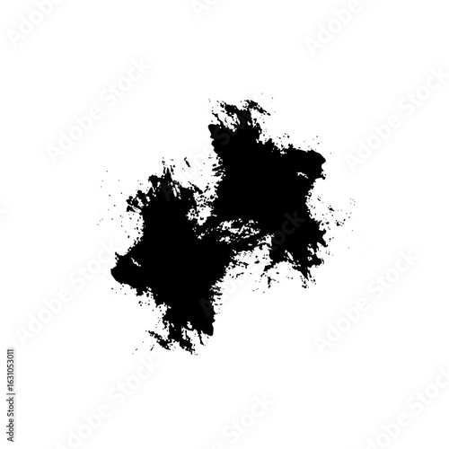 Vector Abstract black splatter element.