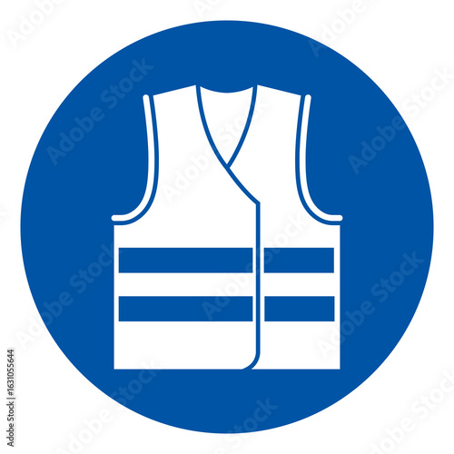 Wear High Visibility Clothing Symbol Sign,Vector Illustration, Isolated On White Background Label.EPS10