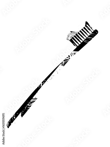 Vector Black toothbrush with angled bristles