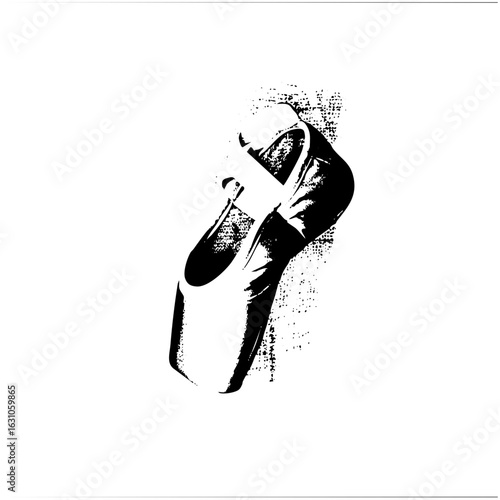 Vector Abstract of a person playing a wind instrument.