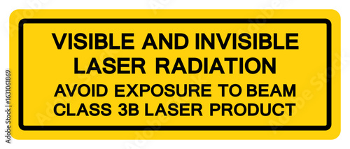 Invisible And Invisible Laser Radiation Symbol Sign,Vector Illustration, Isolate On White Background Label.EPS10