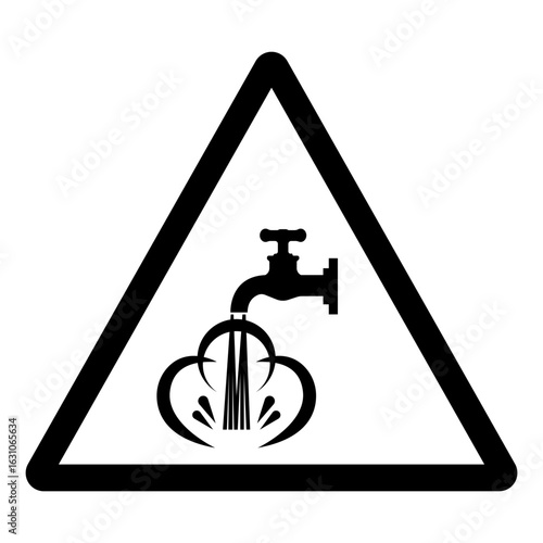 Hot Water Symbol Sign, Vector Illustration, Isolate On White Background Label.EPS10
