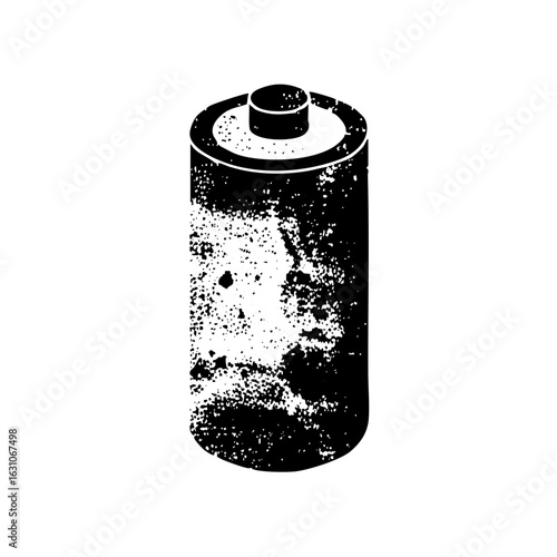 Vector Low Battery with Distressed Texture