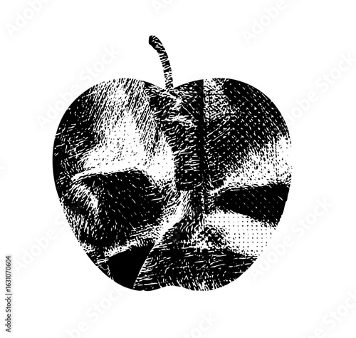Vector Abstract with hidden face portrait.