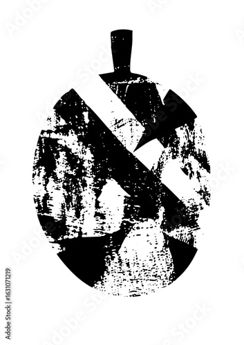 Vector Abstract crossed symbol with a stylized shape.