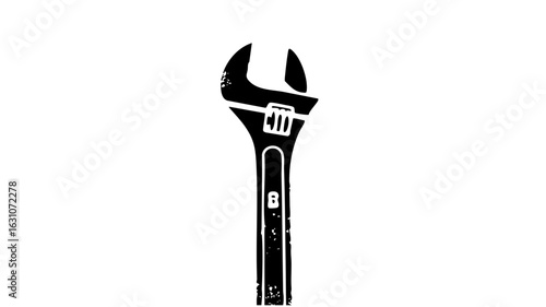 Vector Black adjustable wrench with a minimalist .
