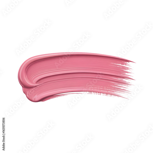 A digital illustration of a horizontal, thick paint stroke in a soft pink color, featuring a rough, dry brush texture. The element is isolated on a transparent background.