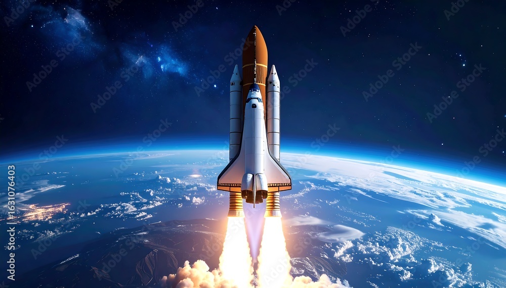 Fototapeta premium Rocket launch into space (1)