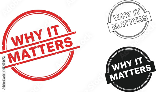 Why it matters stamp vector graphic importance motivation value