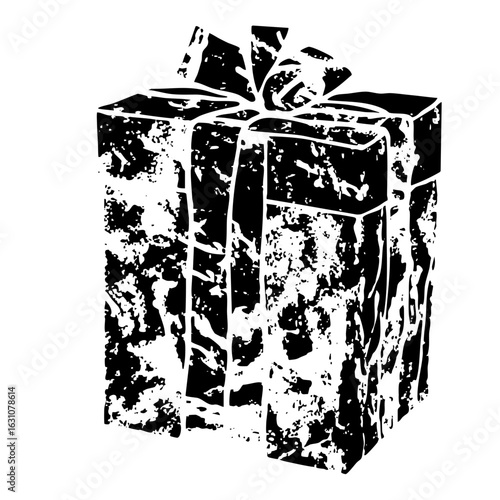 Vector Festive gift box with ribbon