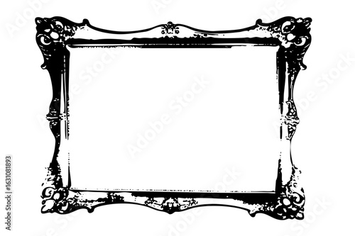 Vector Ornate vintage frame with decorative flourishes.