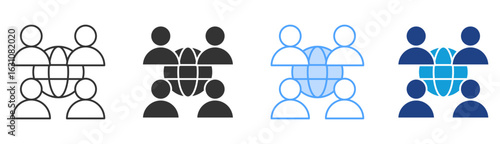 Community Icon Set Multiple Style Collection