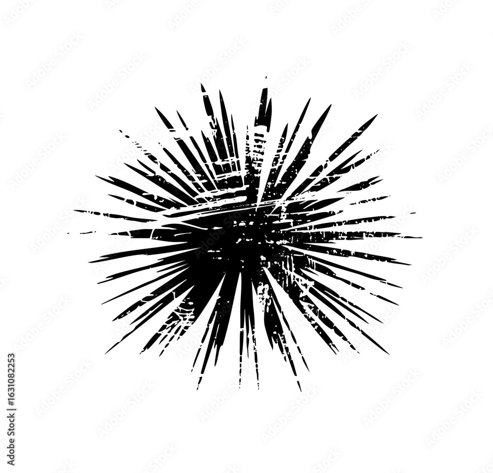 Fototapeta premium Vector Dynamic burst of jagged lines creates an explosion .