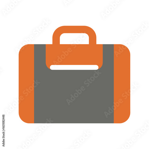 Business case icon in a modern flat style. Professional work bag or document holder symbol for web and app design. Corporate luggage concept.