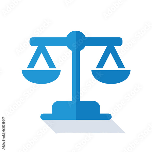 Equilibrium Symbol A Flat Design Icon Representing Justice and Balance