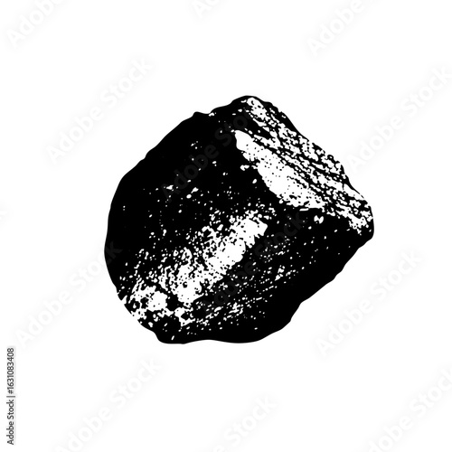 Vector Abstract stone with textured surface.