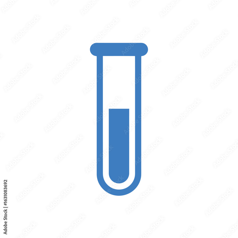 Scientific Research Blue Test Tube Icon for Chemistry and Biology Studies Scientific Research Blue Test Tube Icon for Chemistry and Biology Studies