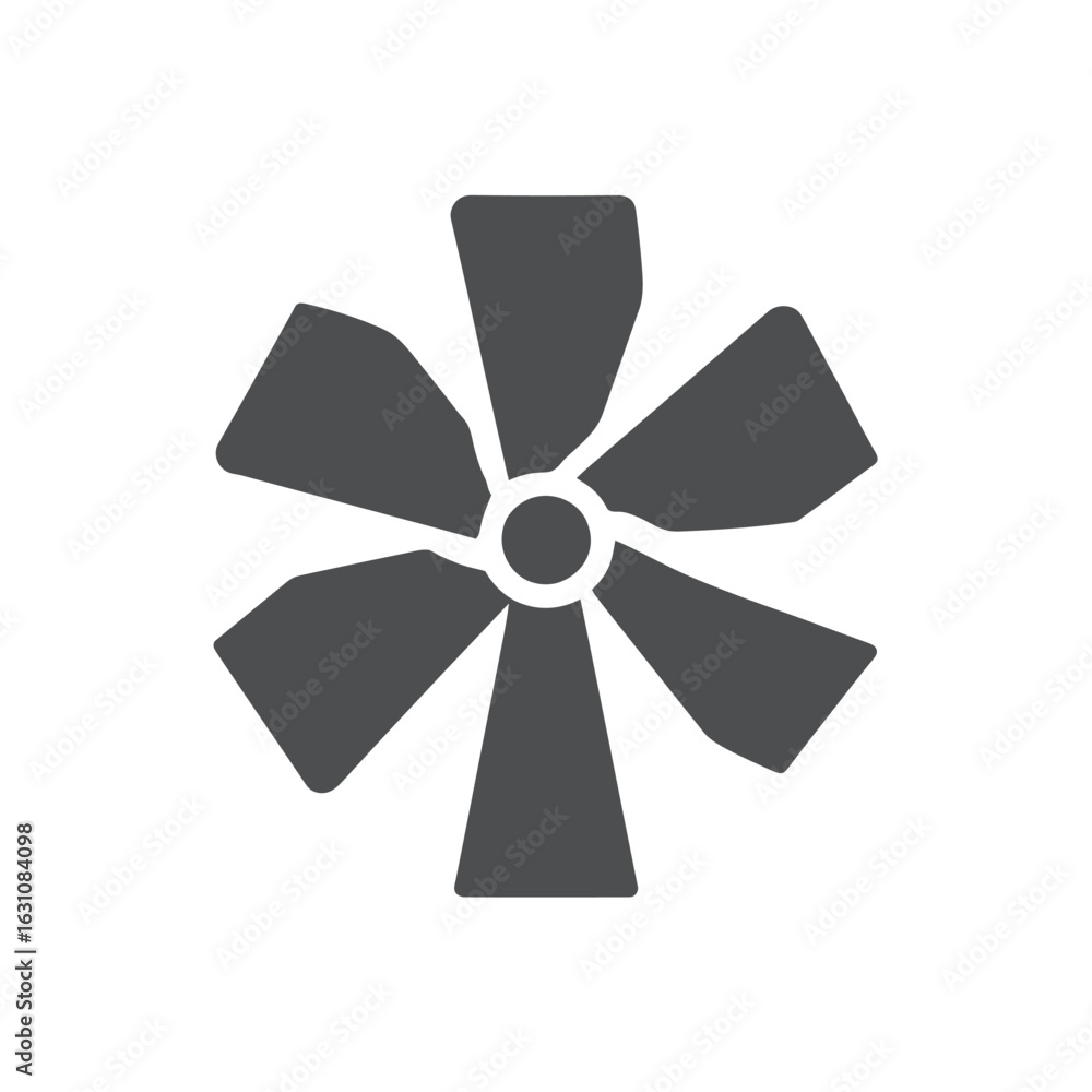 Stylized Fan Icon Illustration Clean, Modern Design for Cooling and Ventilation Stylized Fan Icon Illustration Clean, Modern Design for Cooling and Ventilation