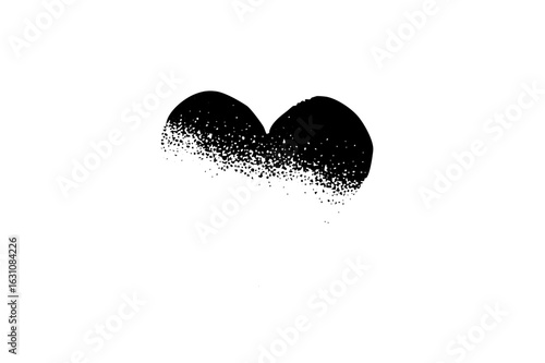 Vector Fragmenting heart depicts dissolution and separation.